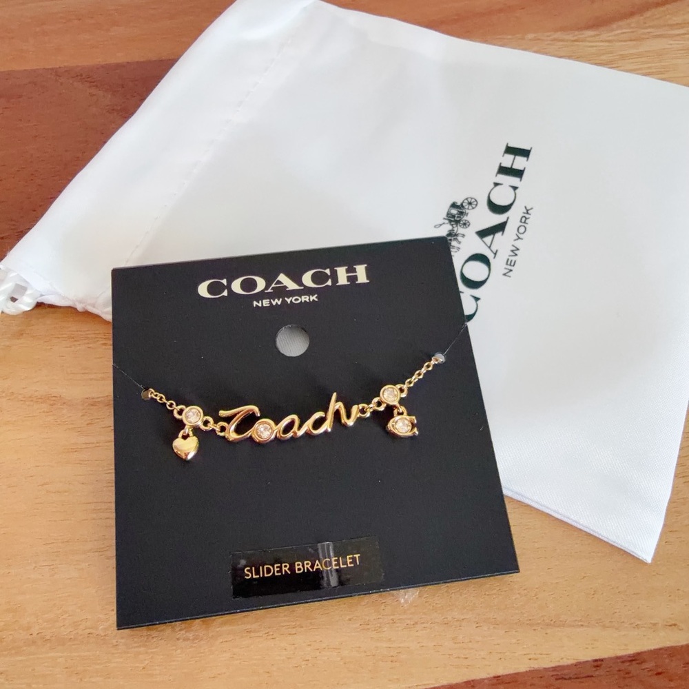 NWT Coach Script Heart Slider Bracelet‎ - Picture 2 of 4